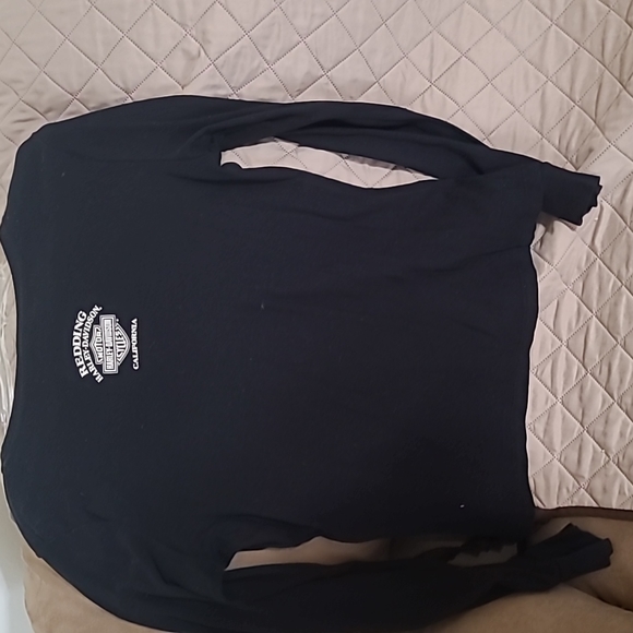 Harley Davidson long sleeve, XL, black, red (has sparkle around, & white - Picture 2 of 2